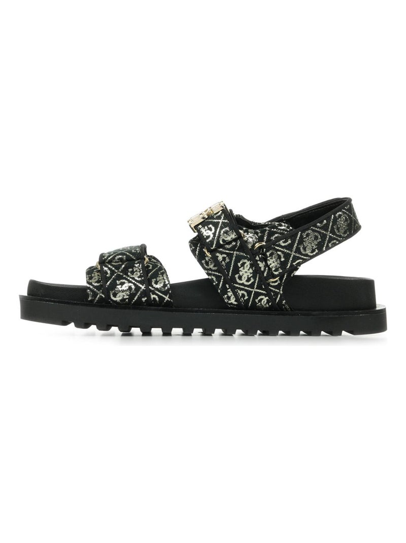 Sandales Guess Fabelis Noir Doré - Kiabi