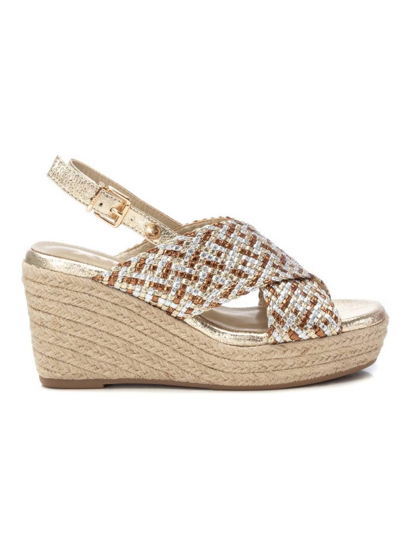 Sandales habillées à semelle compensée avec boucle Doré/or - Kiabi