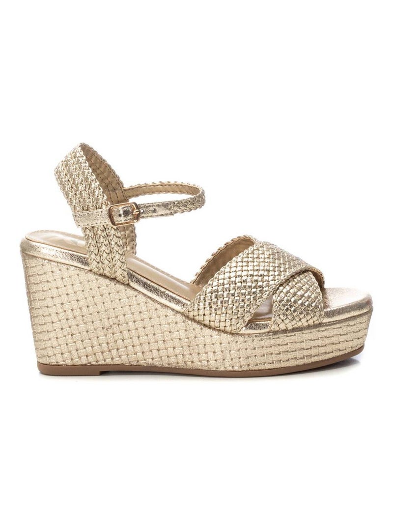Sandales habillées à semelle compensée avec boucle Doré/or - Kiabi