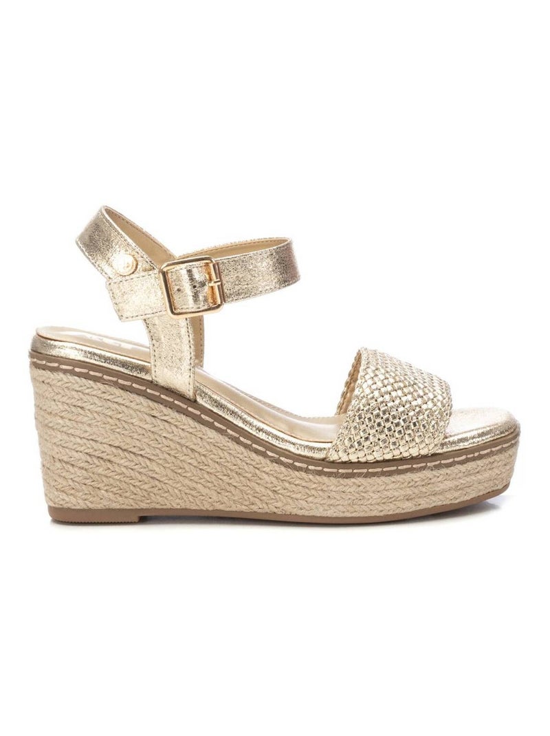 Sandales habillées à semelle compensée avec boucle Doré/or - Kiabi
