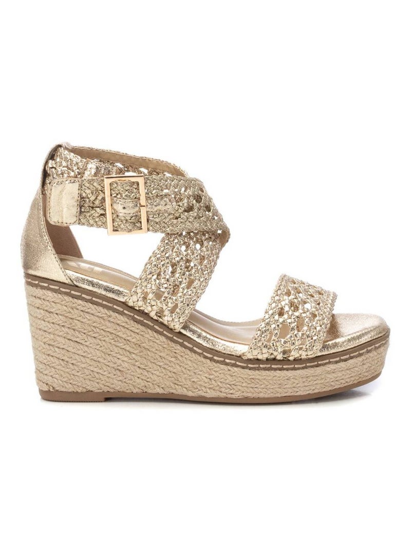 Sandales habillées à semelle compensée avec boucle Doré/or - Kiabi