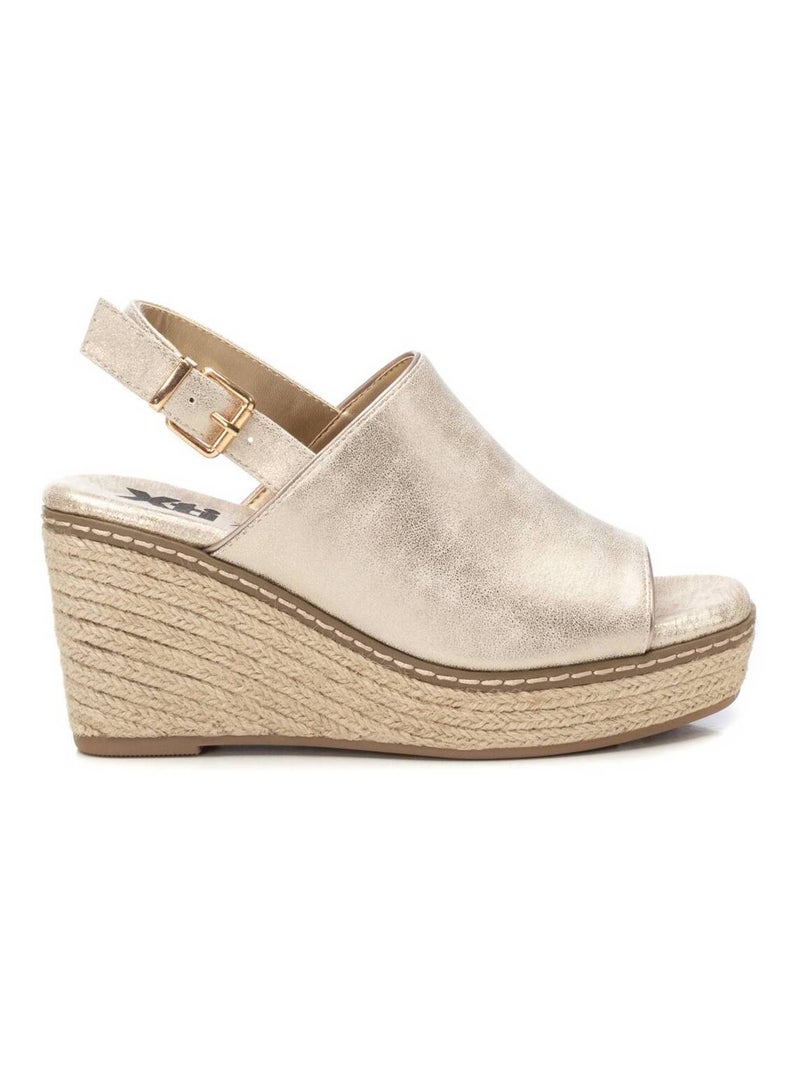Sandales habillées à semelle compensée avec boucle Doré/or - Kiabi