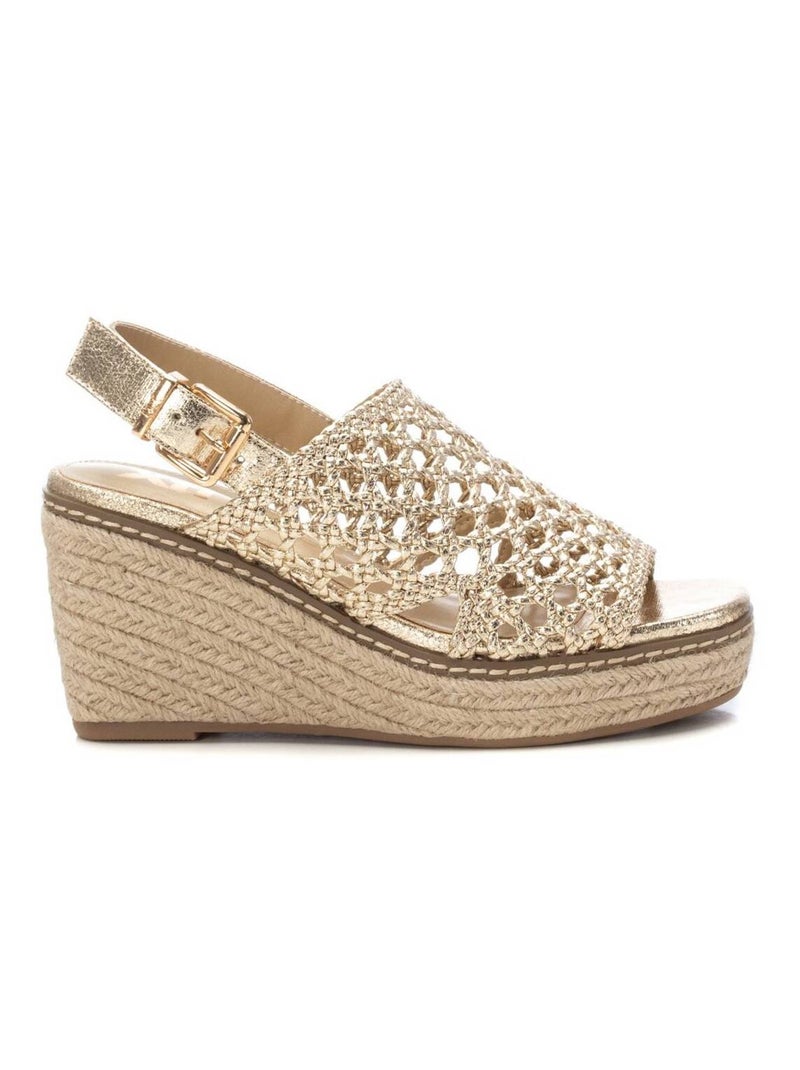 Sandales habillées à semelle compensée avec boucle Doré/or - Kiabi
