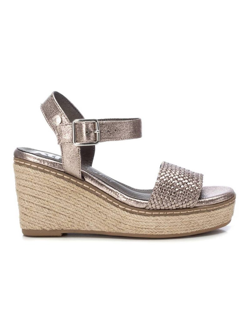 Sandales habillées à semelle compensée avec boucle Gris Gris - Kiabi