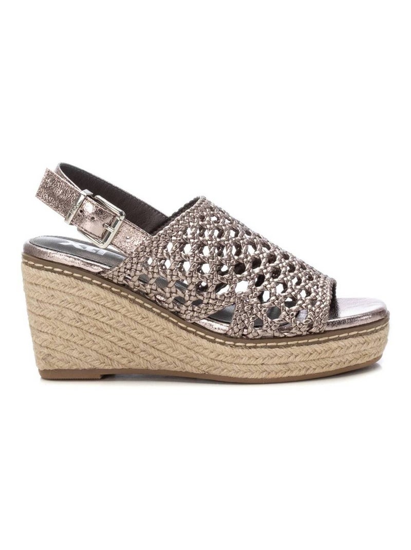 Sandales habillées à semelle compensée avec boucle Gris Gris - Kiabi