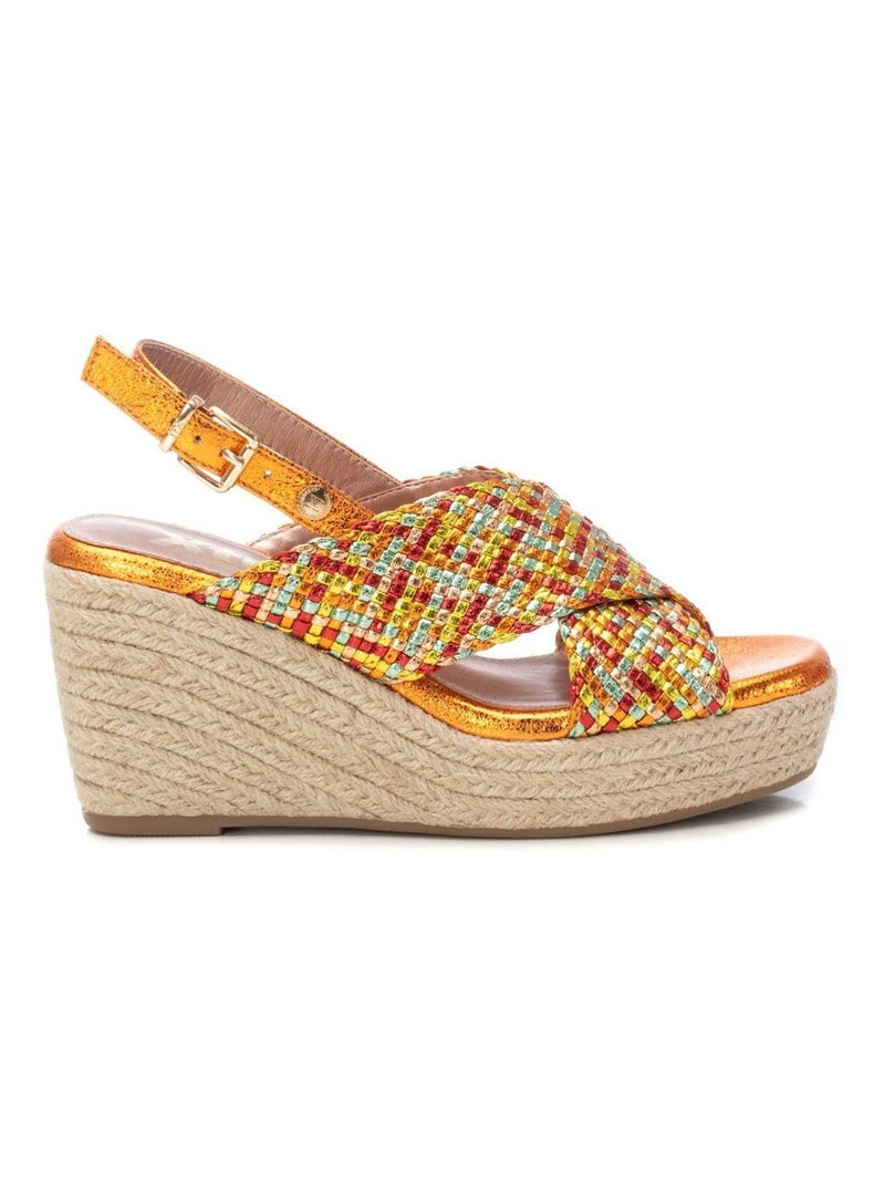 Sandales habillées à semelle compensée avec boucle Orange - Kiabi