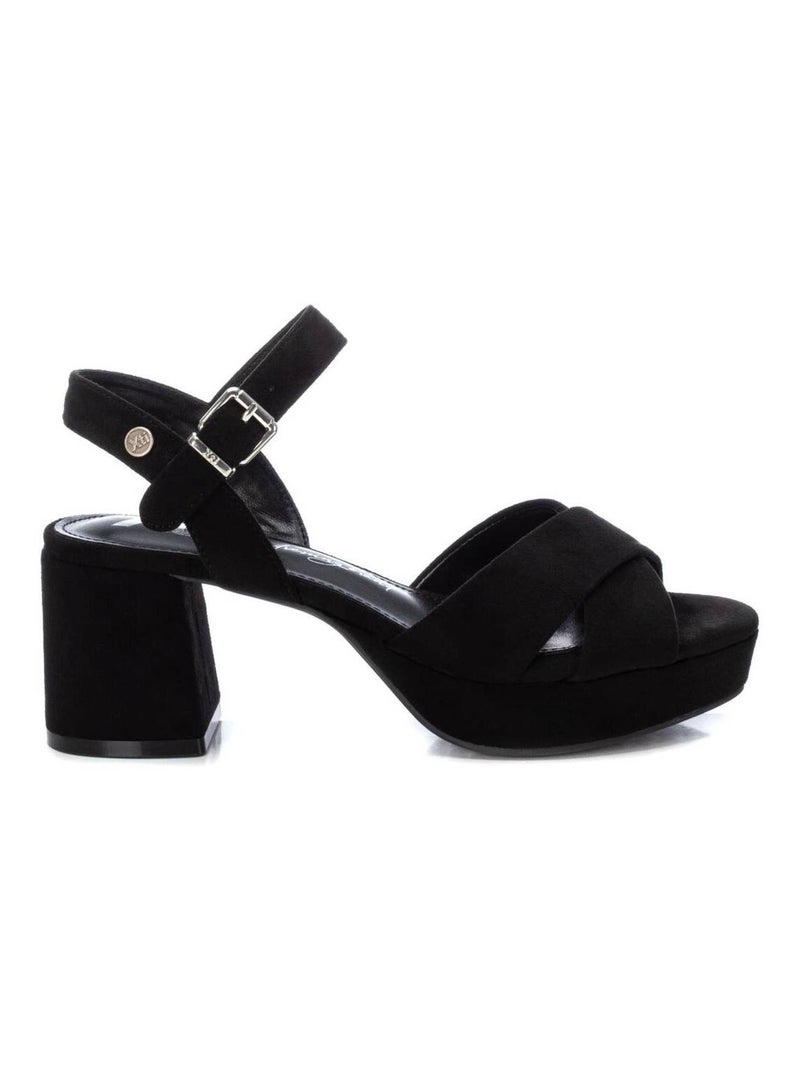 Sandales habillées à talon à boucle Noir - Kiabi