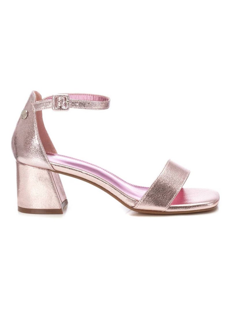 Sandales habillées à talon avec boucle Crème - Kiabi