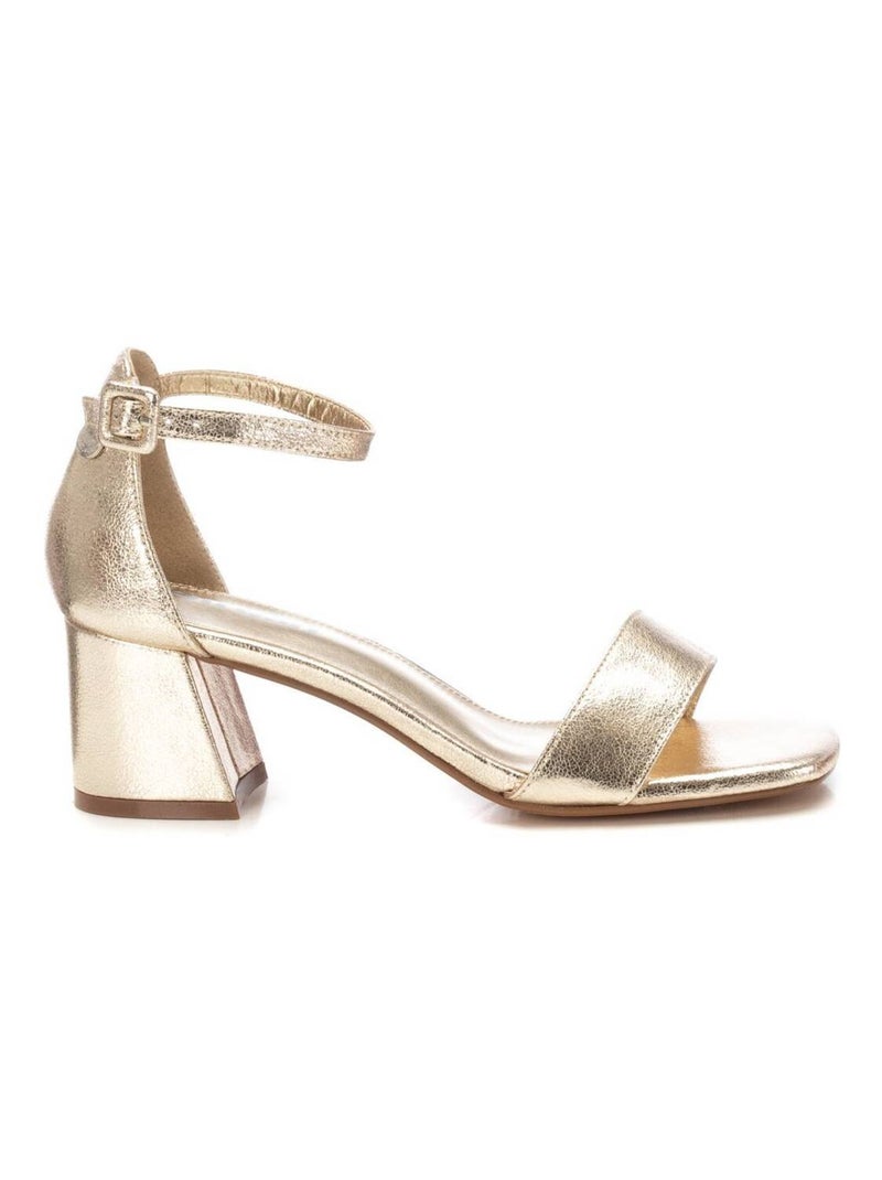 Sandales habillées à talon avec boucle Doré/or - Kiabi