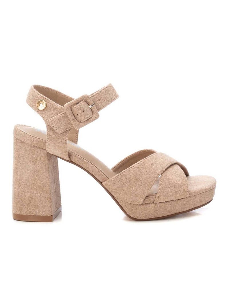 Sandales habillées à talon avec boucle Doré/or - Kiabi