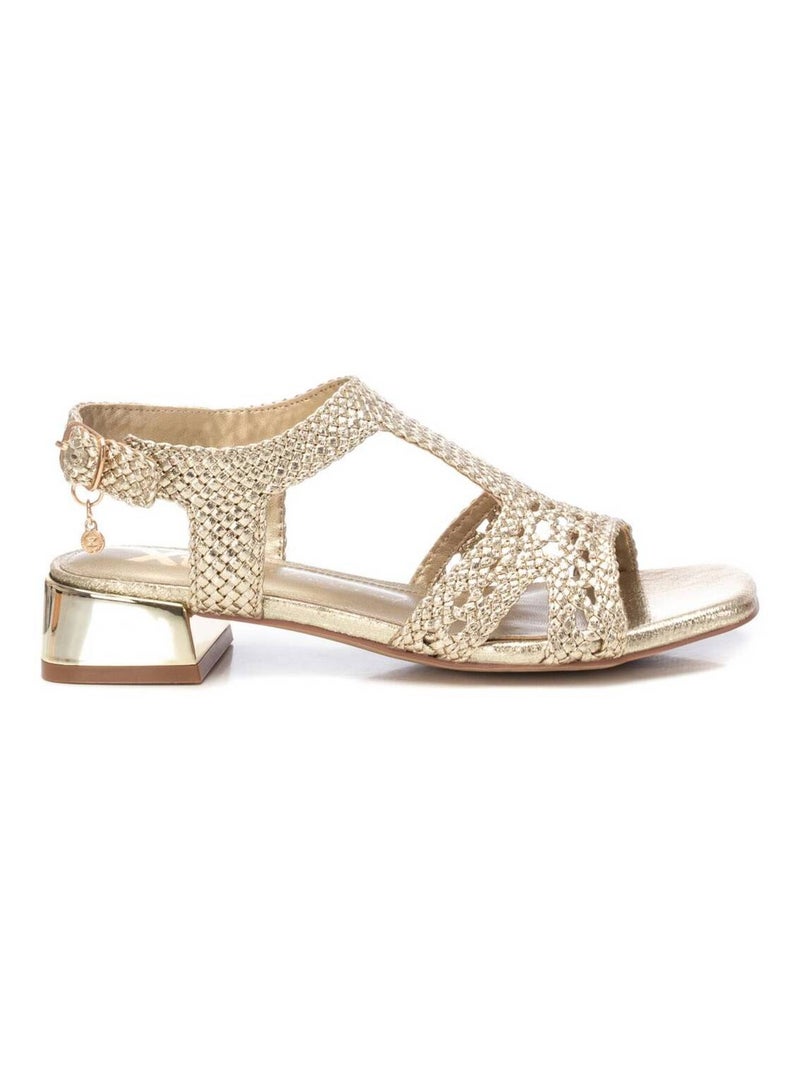 Sandales habillées à talon avec boucle Doré/or - Kiabi