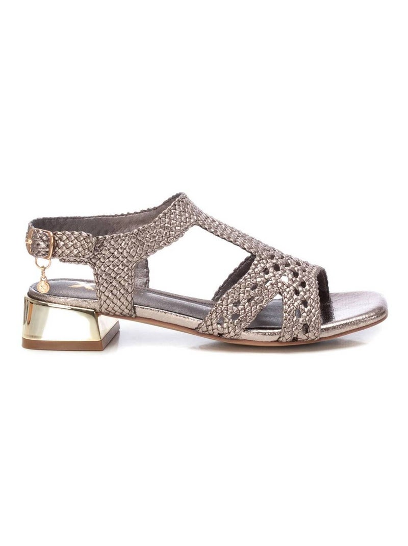 Sandales habillées à talon avec boucle Gris Gris - Kiabi
