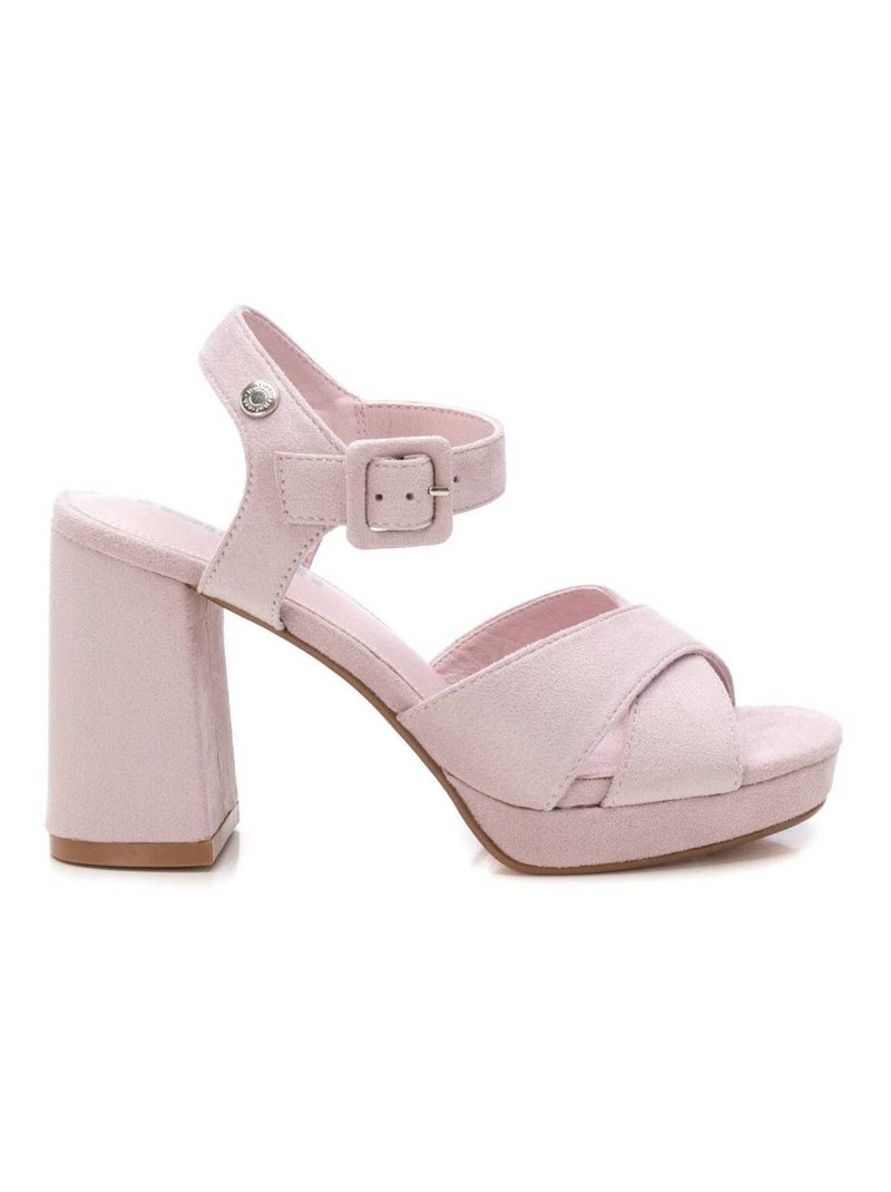 Sandales habillées à talon avec boucle Violet - Kiabi