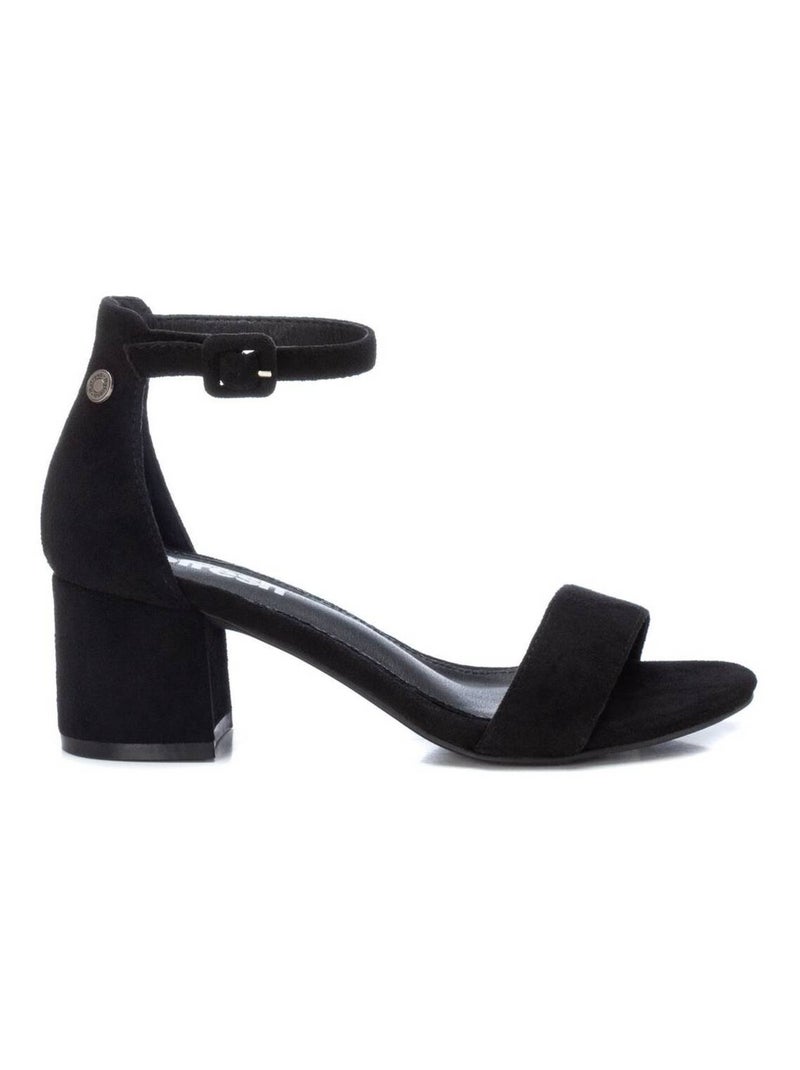 Sandales habillées à talon avec bride cheville Noir - Kiabi