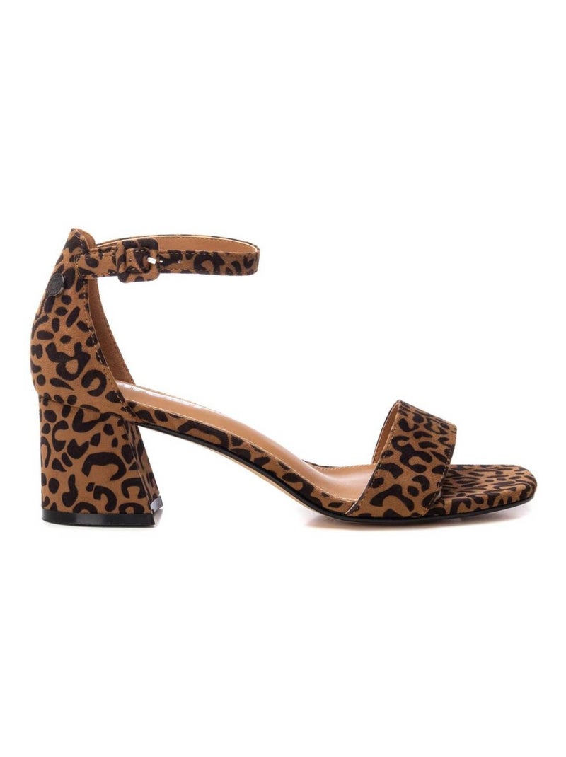 Sandales habillées à talon avec bride cheville Noir Marron - Kiabi