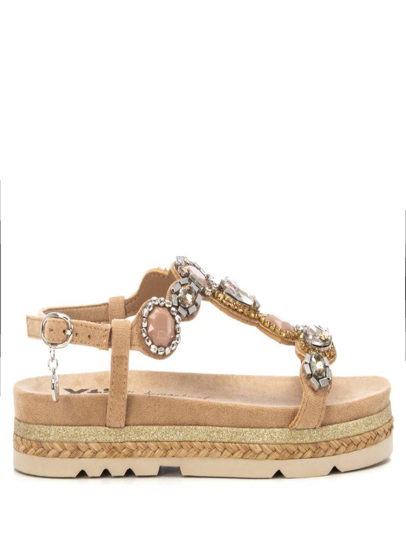 Sandales habillées basses avec boucle Beige - Kiabi