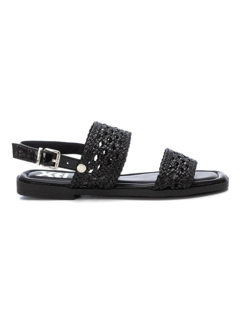 Sandales habillées basses avec boucle Noir - Kiabi
