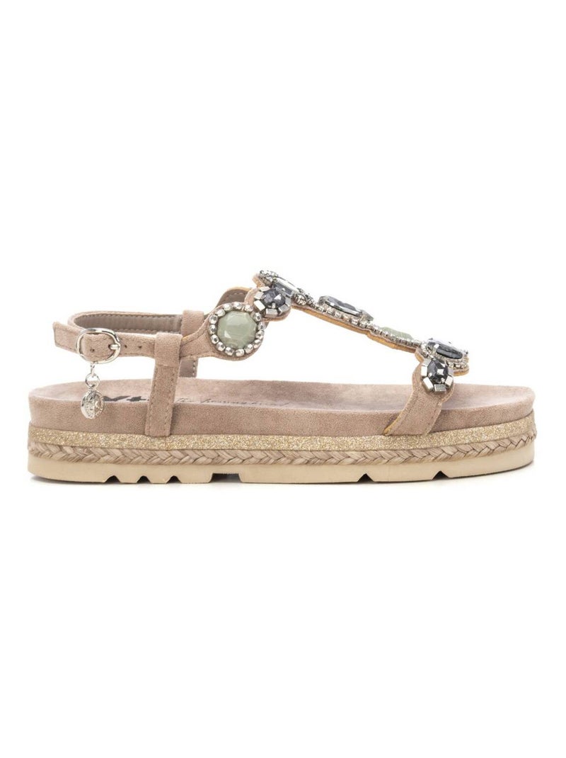 Sandales habillées basses avec boucle Taupe - Kiabi