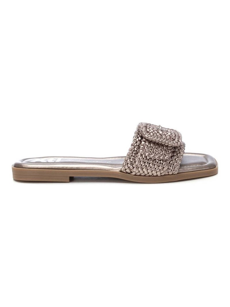 Sandales habillées basses avec bride arrière Gris Gris - Kiabi
