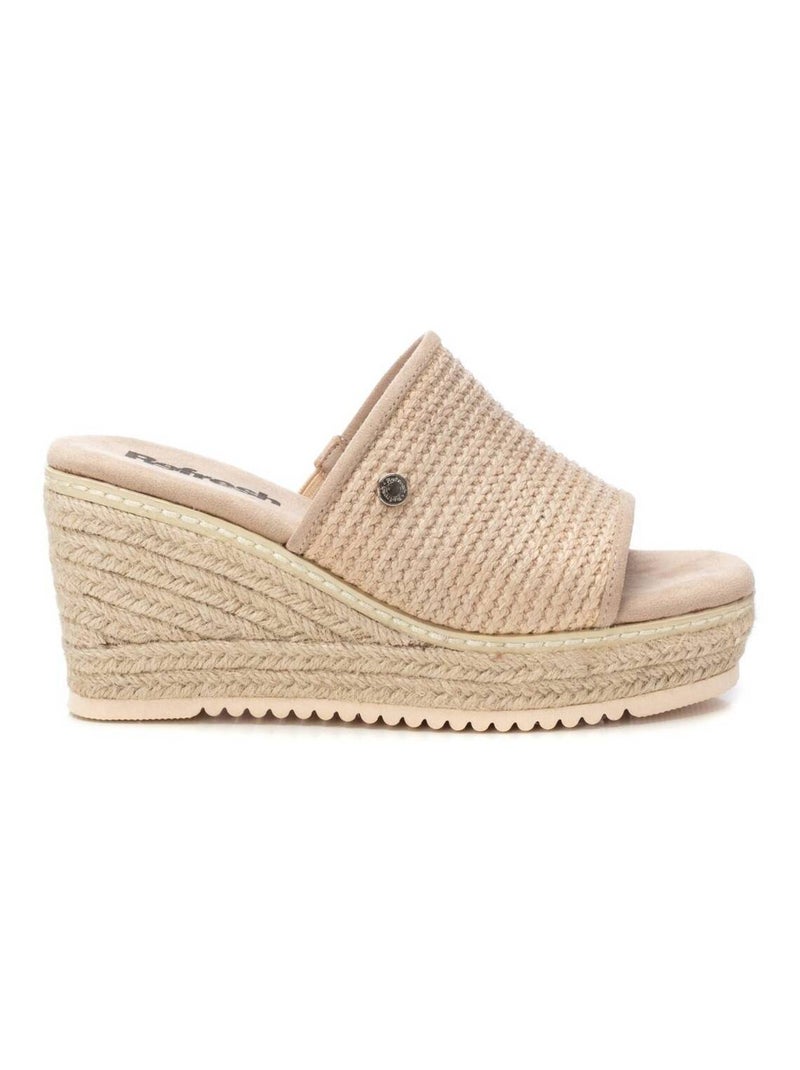 Sandales habillées compensées avec bride arrière Beige - Kiabi