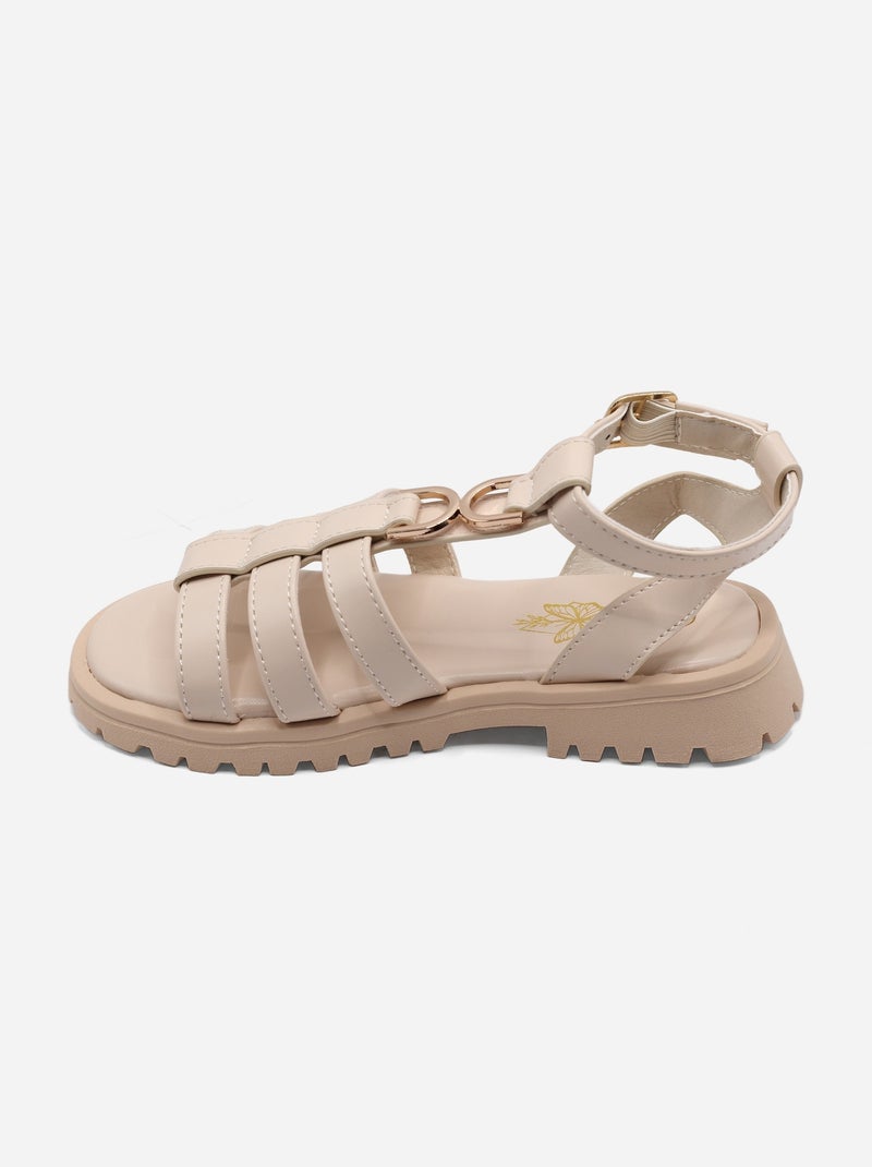 Sandales hautes Beige - Kiabi