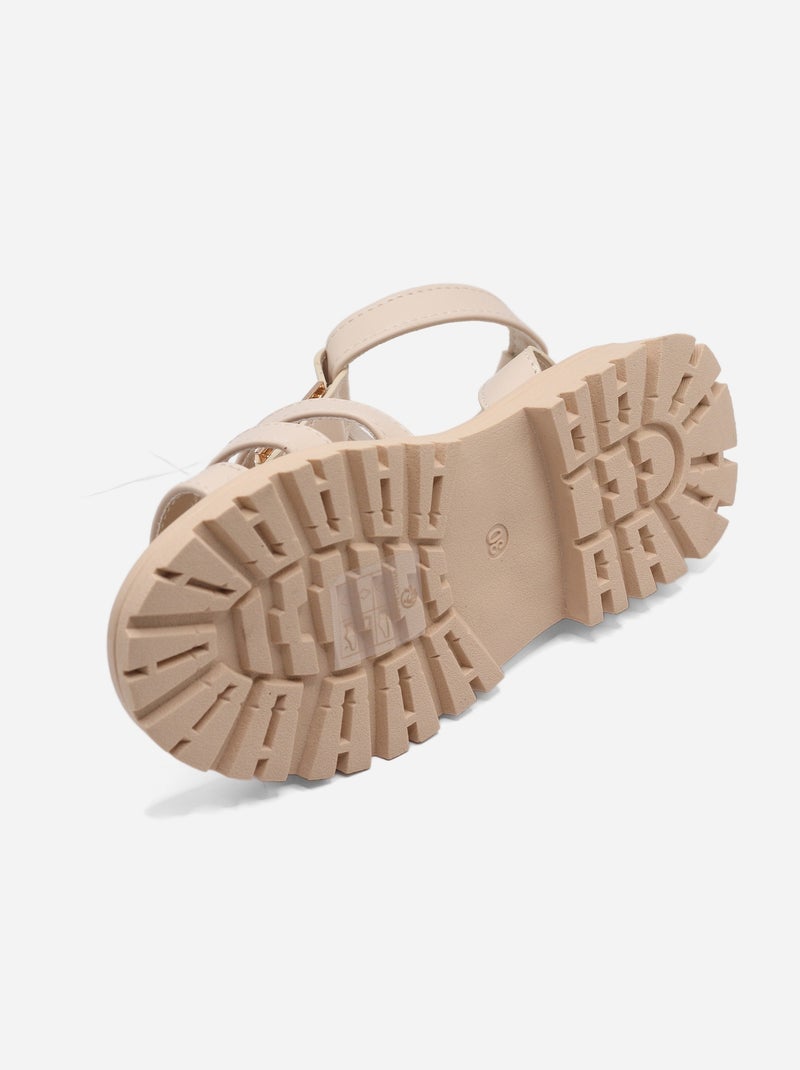 Sandales hautes Beige - Kiabi