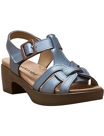 Sandales hautes scratch boucle fantaisie - PEDICONFORT