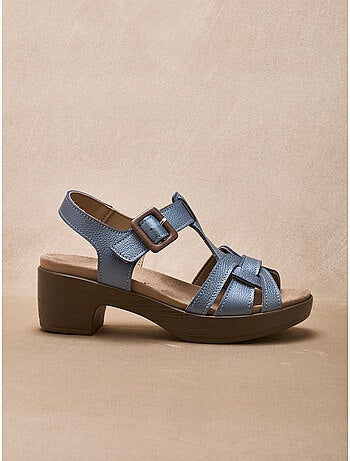 Sandales hautes scratch boucle fantaisie - PEDICONFORT