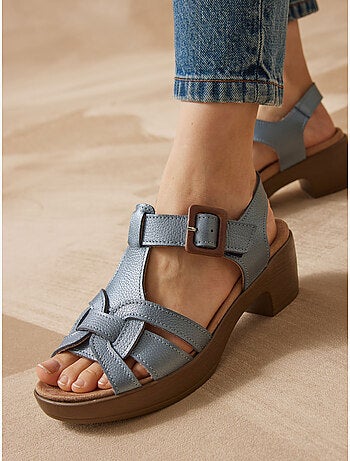 Sandales hautes scratch boucle fantaisie