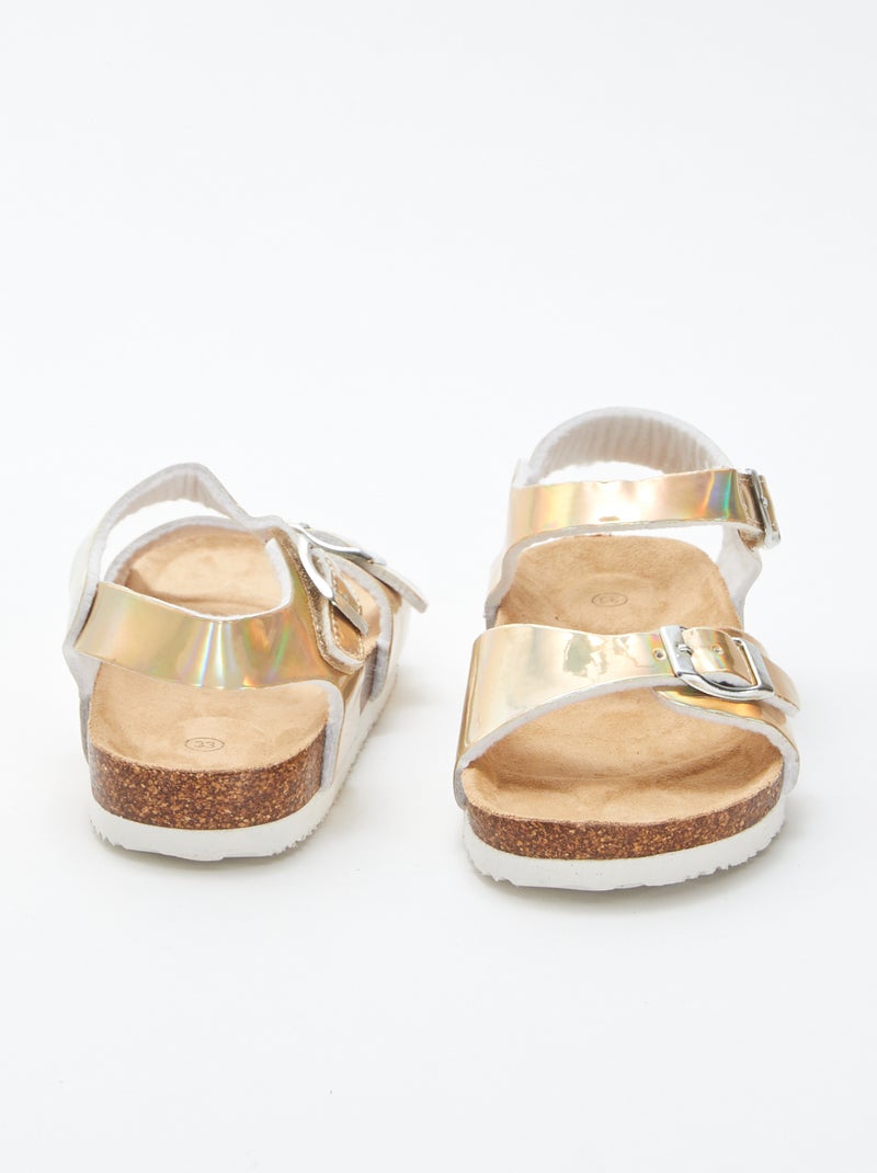 Sandales holographiques BEIGE - Kiabi