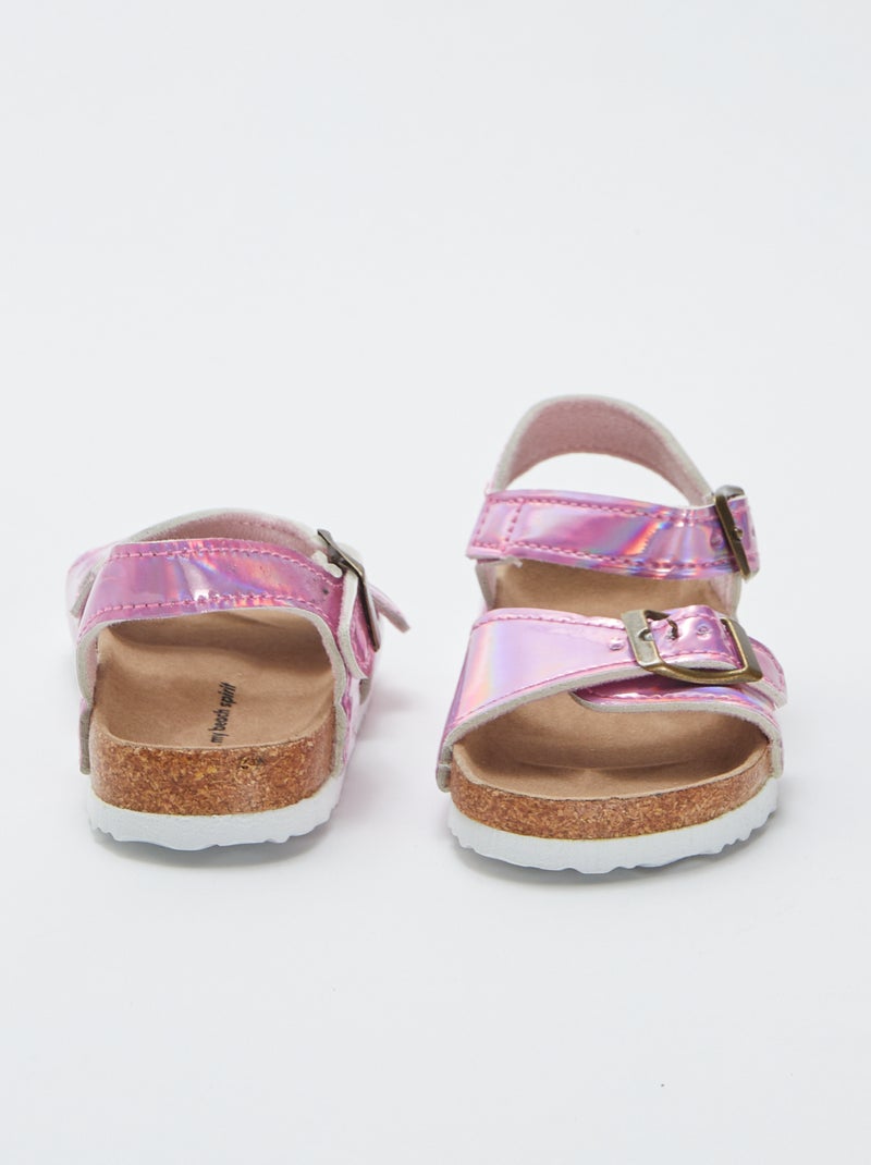 Sandales holographiques roses 'My beach spirit' ROSE - Kiabi