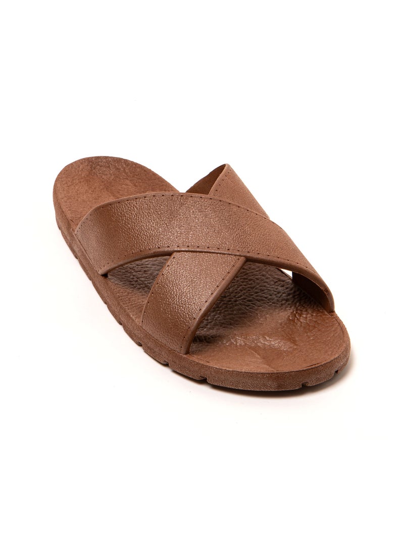 Sandales homme Brasileras semelle en gomme Marron - Kiabi