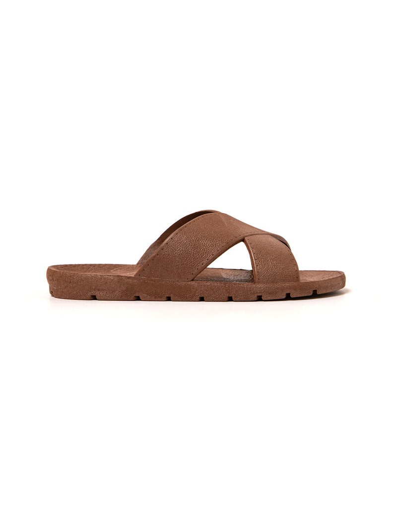 Sandales homme Brasileras semelle en gomme Marron - Kiabi