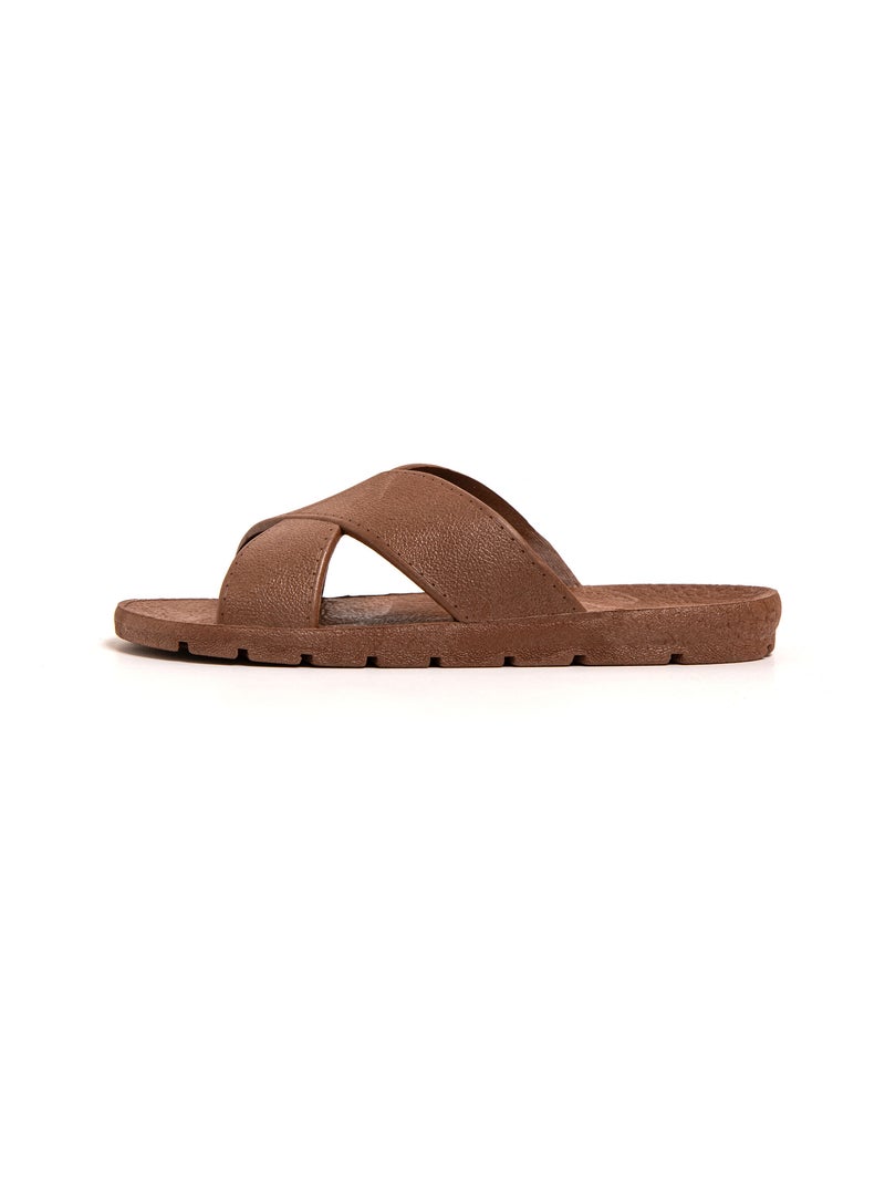 Sandales homme Brasileras semelle en gomme Marron - Kiabi