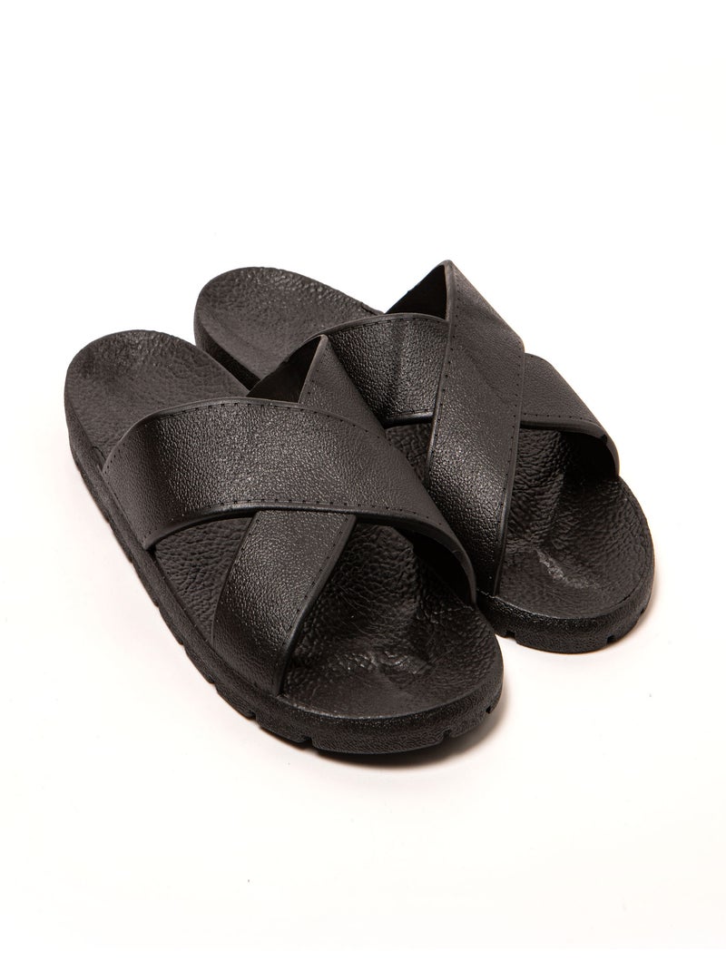 Sandales homme Brasileras semelle en gomme Noir - Kiabi