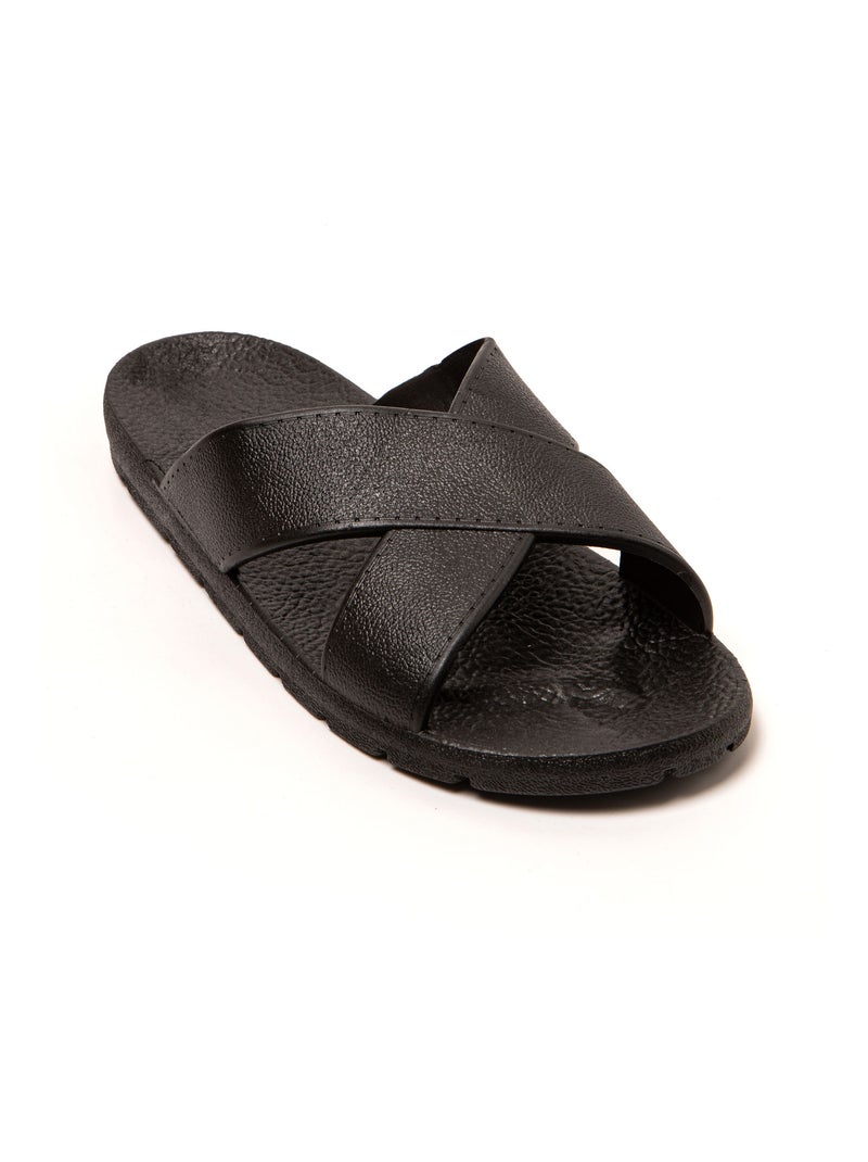 Sandales homme Brasileras semelle en gomme Noir - Kiabi