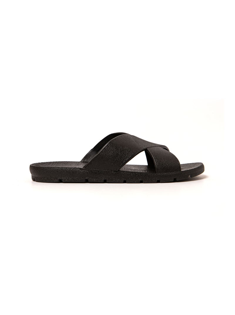 Sandales homme Brasileras semelle en gomme Noir - Kiabi