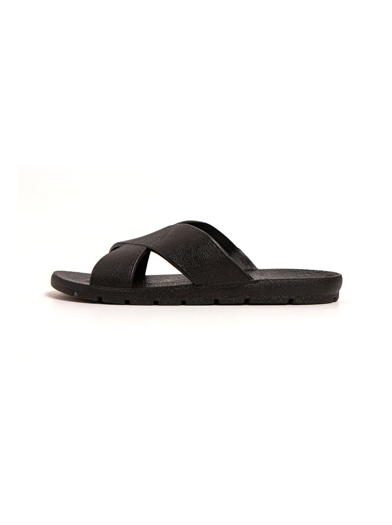 Sandales homme Brasileras semelle en gomme Noir - Kiabi