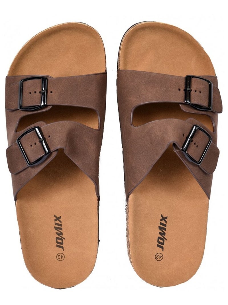 Sandales Homme PREMIUM Marron - Kiabi