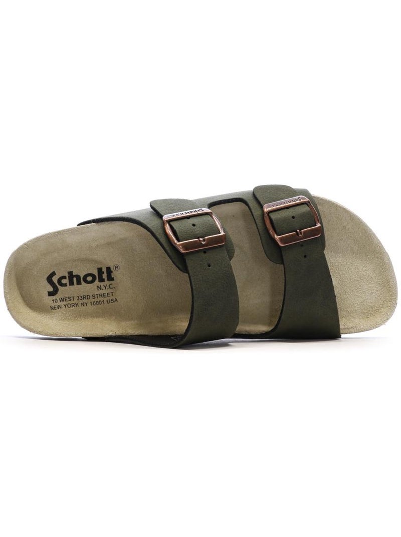 Sandales homme schott Vert kaki clair - Kiabi