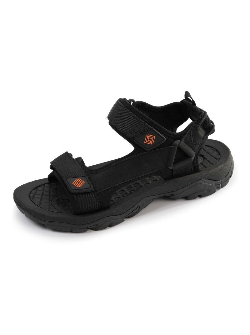 Sandales homme sport noir Isotoner Noir - Kiabi