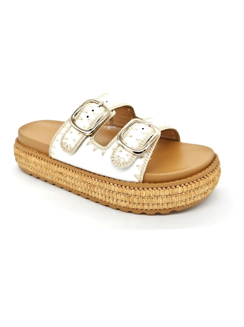 Sandales Kebello Blanc - Kiabi