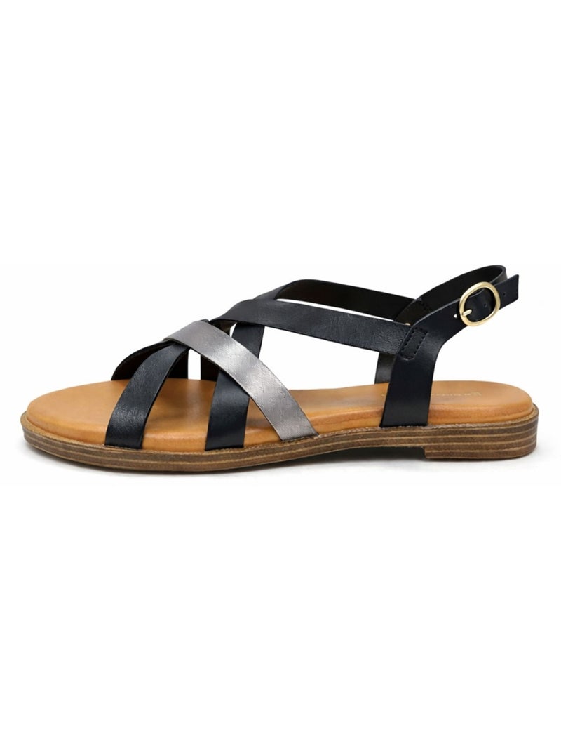 Sandales Kebello Noir Noir - Kiabi