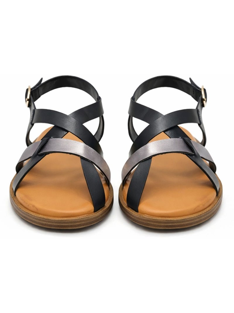 Sandales Kebello Noir Noir - Kiabi