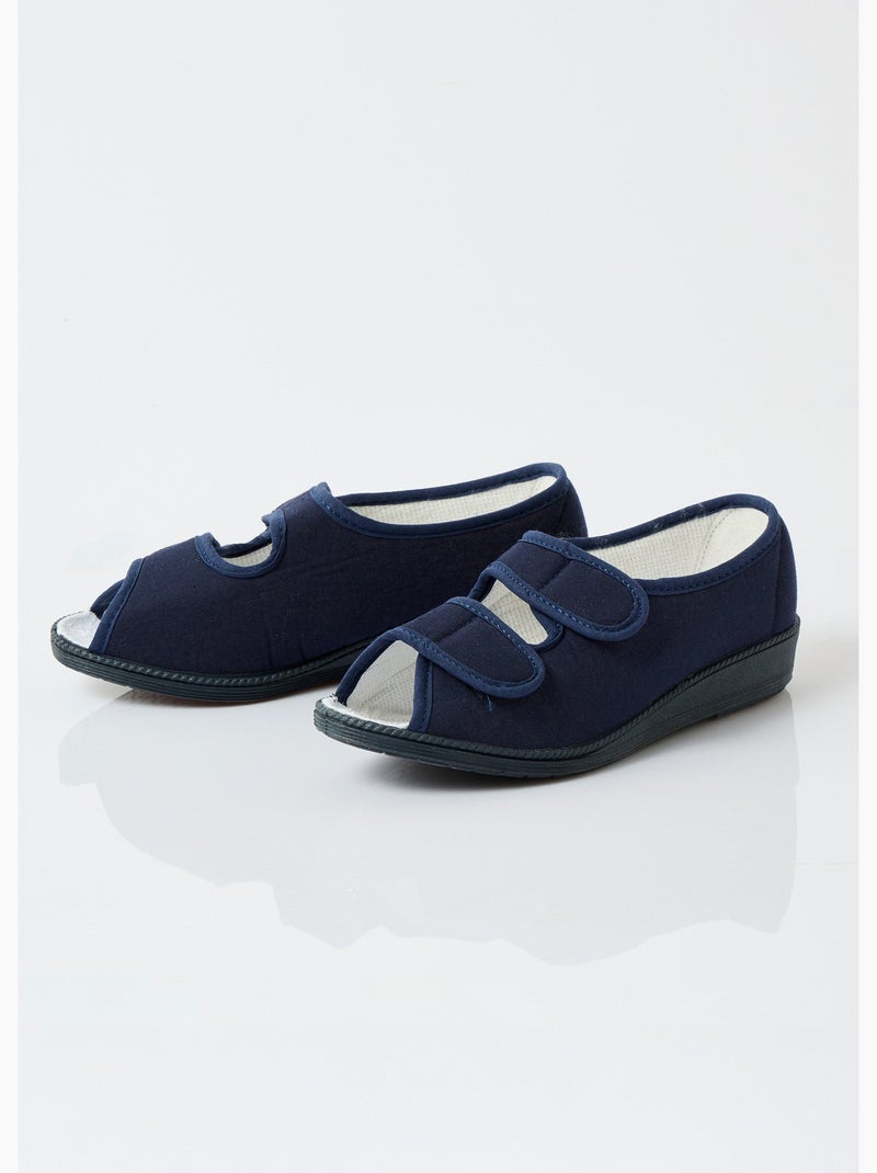 Sandales largeur confort bout ouvert - Afibel Bleu marine - Kiabi