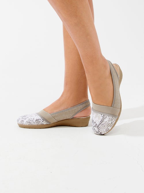 Sandales largeur confort élastiquées - Kiabi