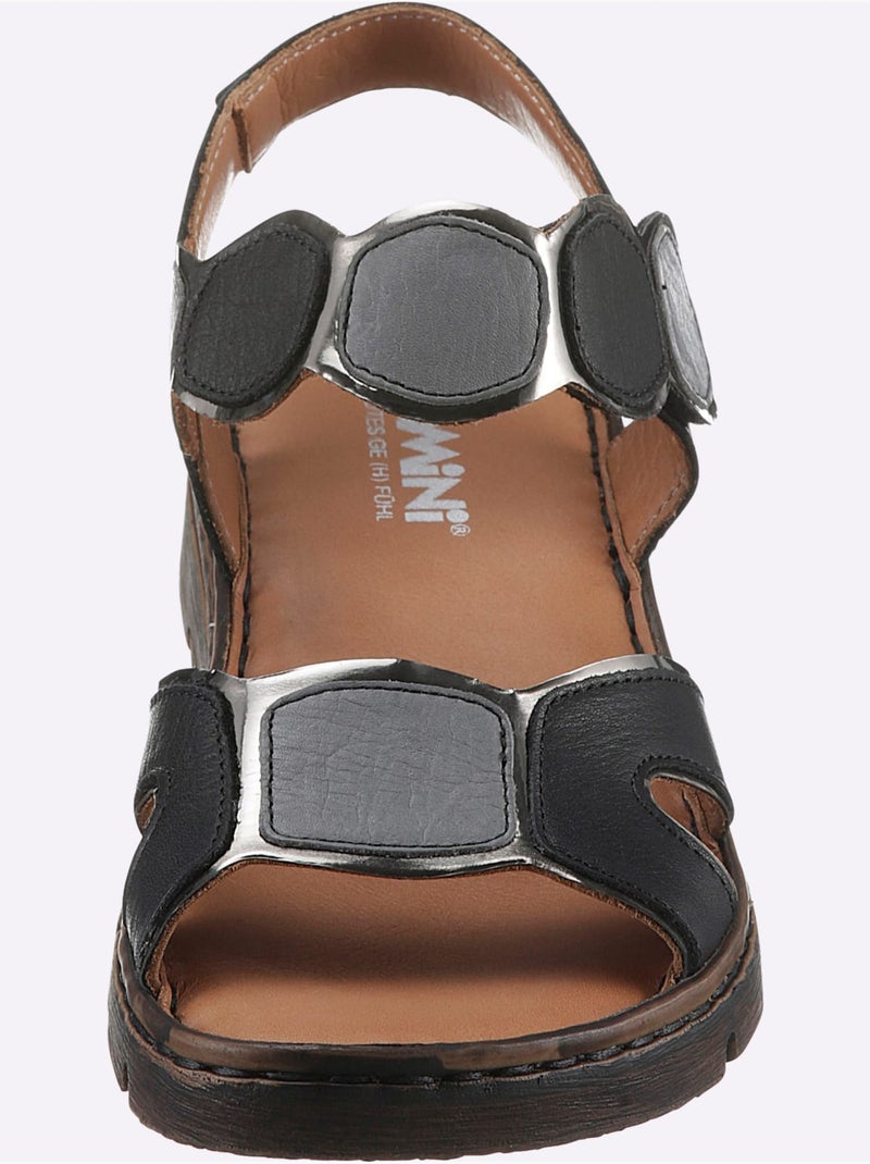 Sandales Largeur Pied Normal - Taille Standard - Witt Noir - Kiabi