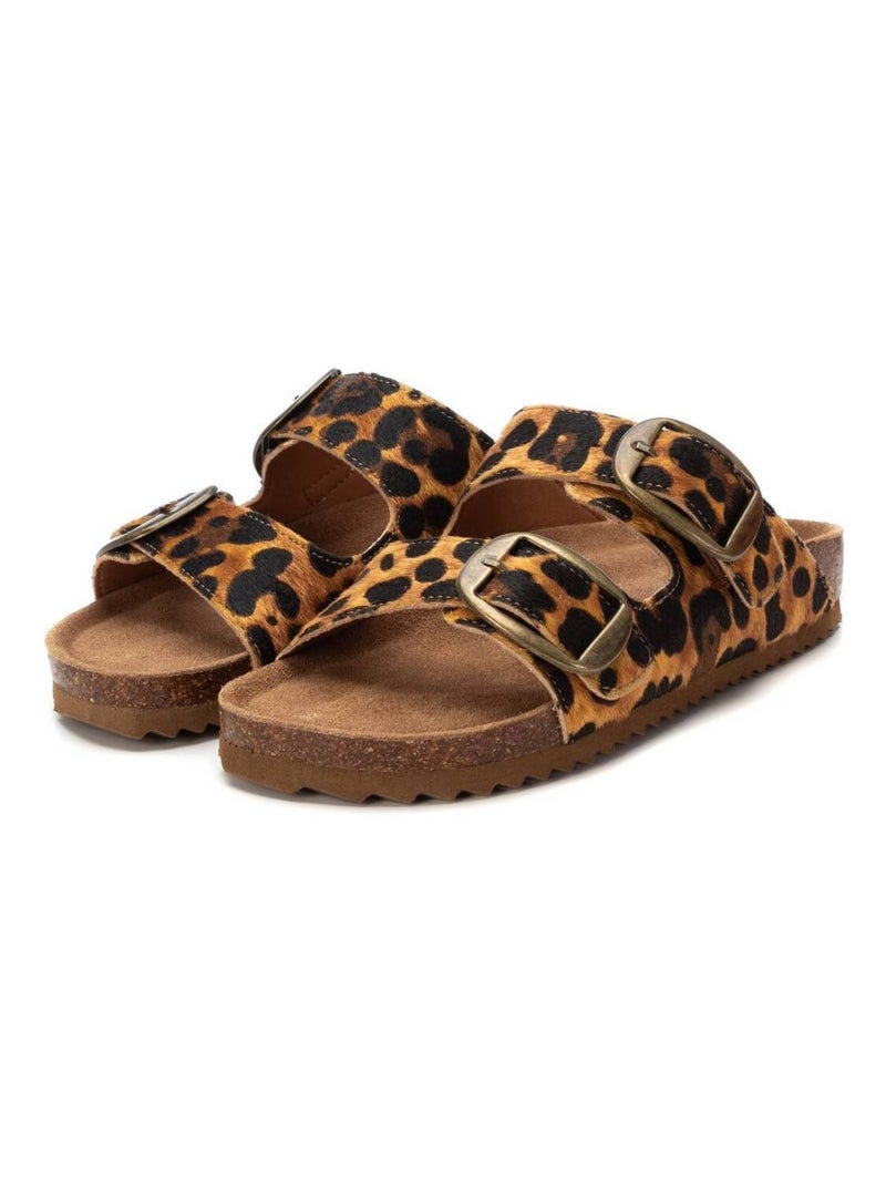 Sandales Leopard  Femme Xti 144039 Jaune - Kiabi