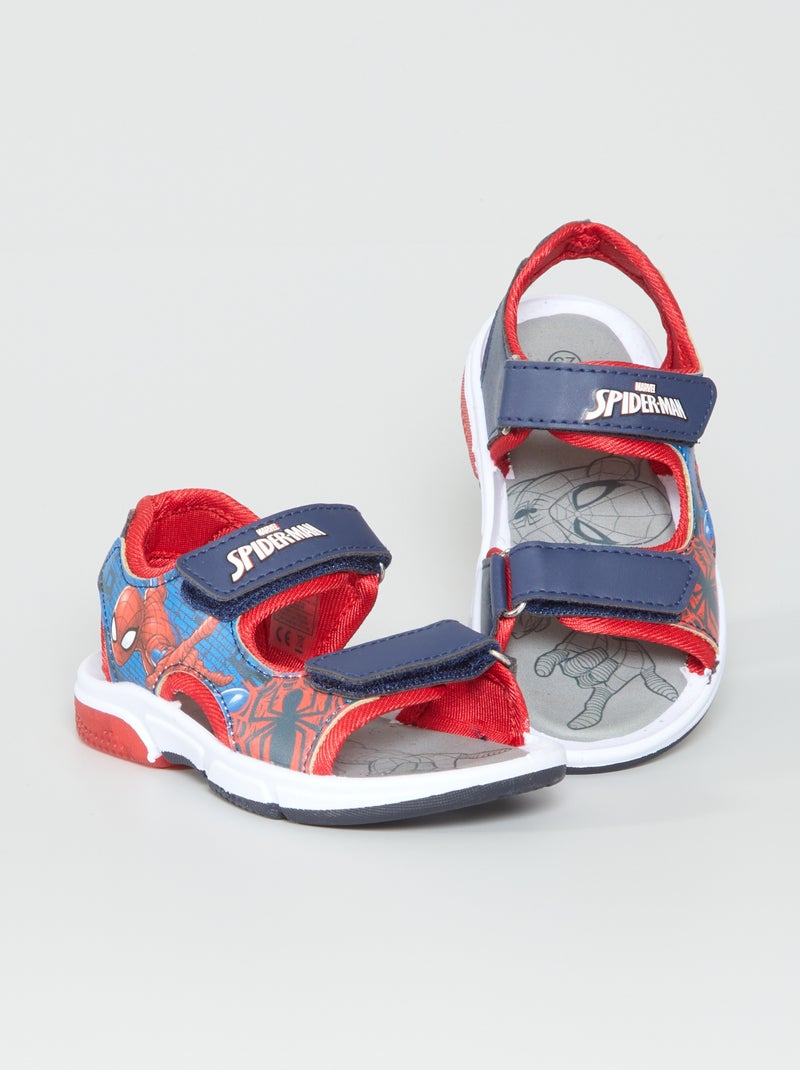 Sandales lumineuses 'Spider-Man' Bleu - Kiabi