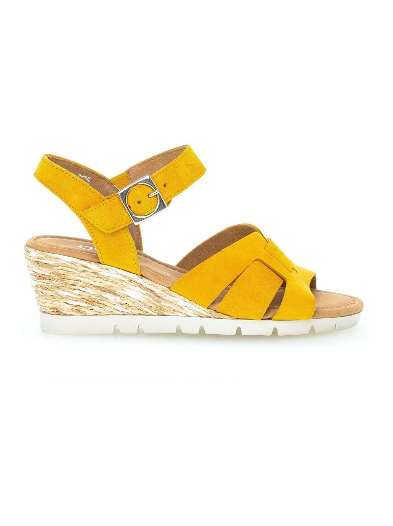 Sandales mangue en velours Gabor Jaune - Kiabi
